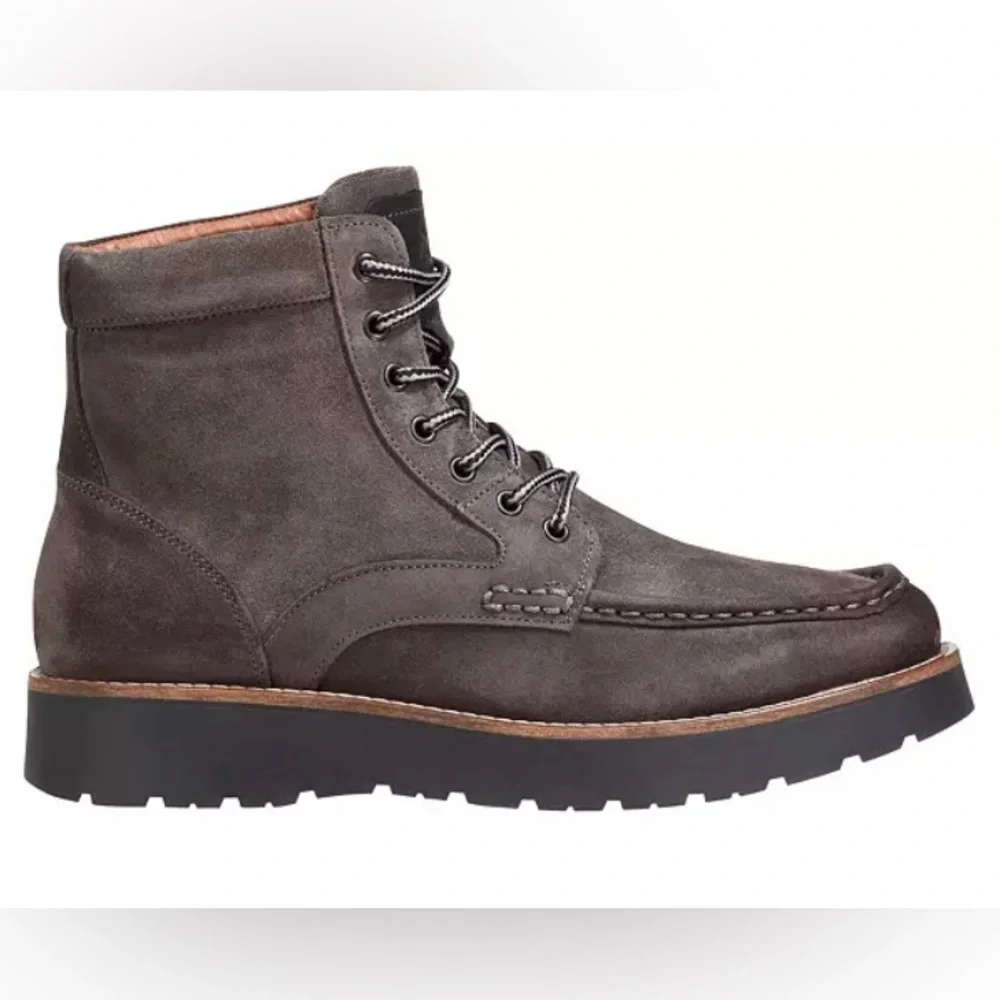 Men's Casual Lace Wedge Boots
